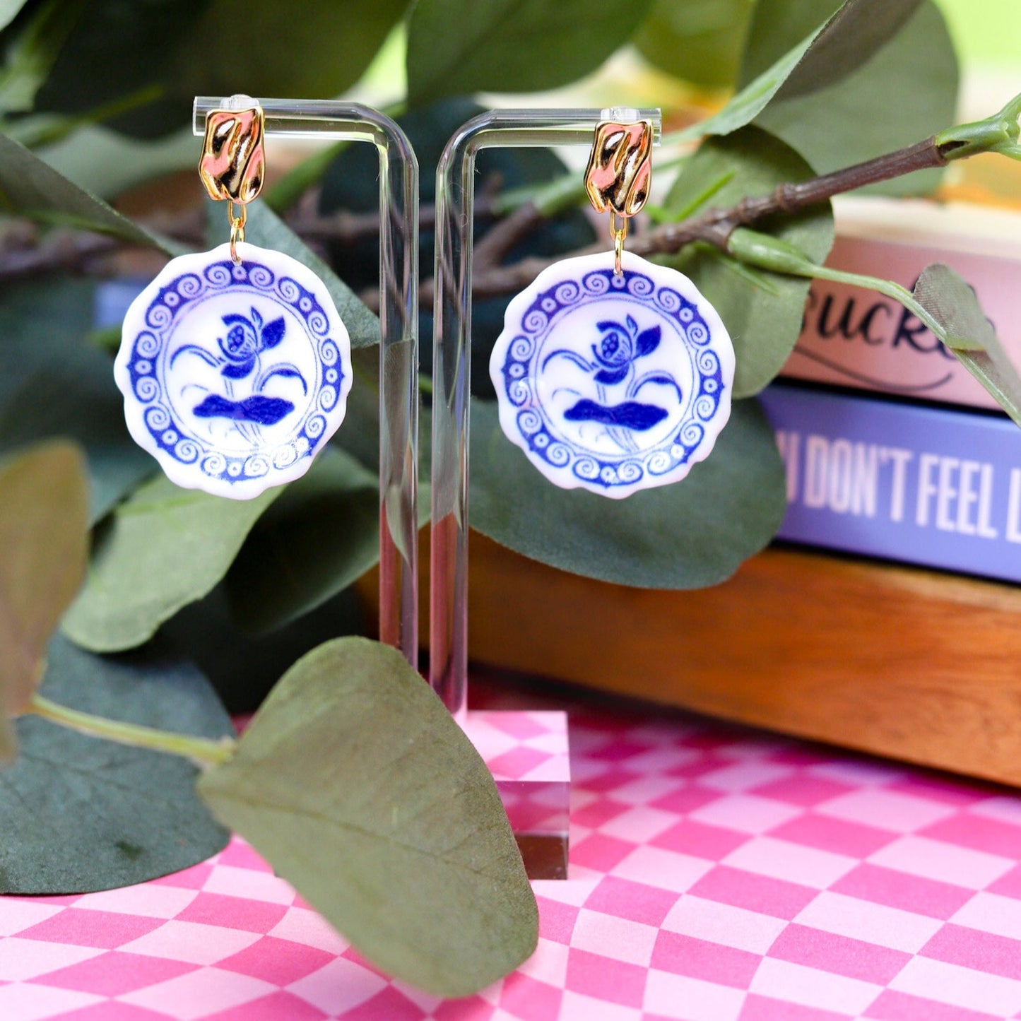 Vintage Plate Earrings