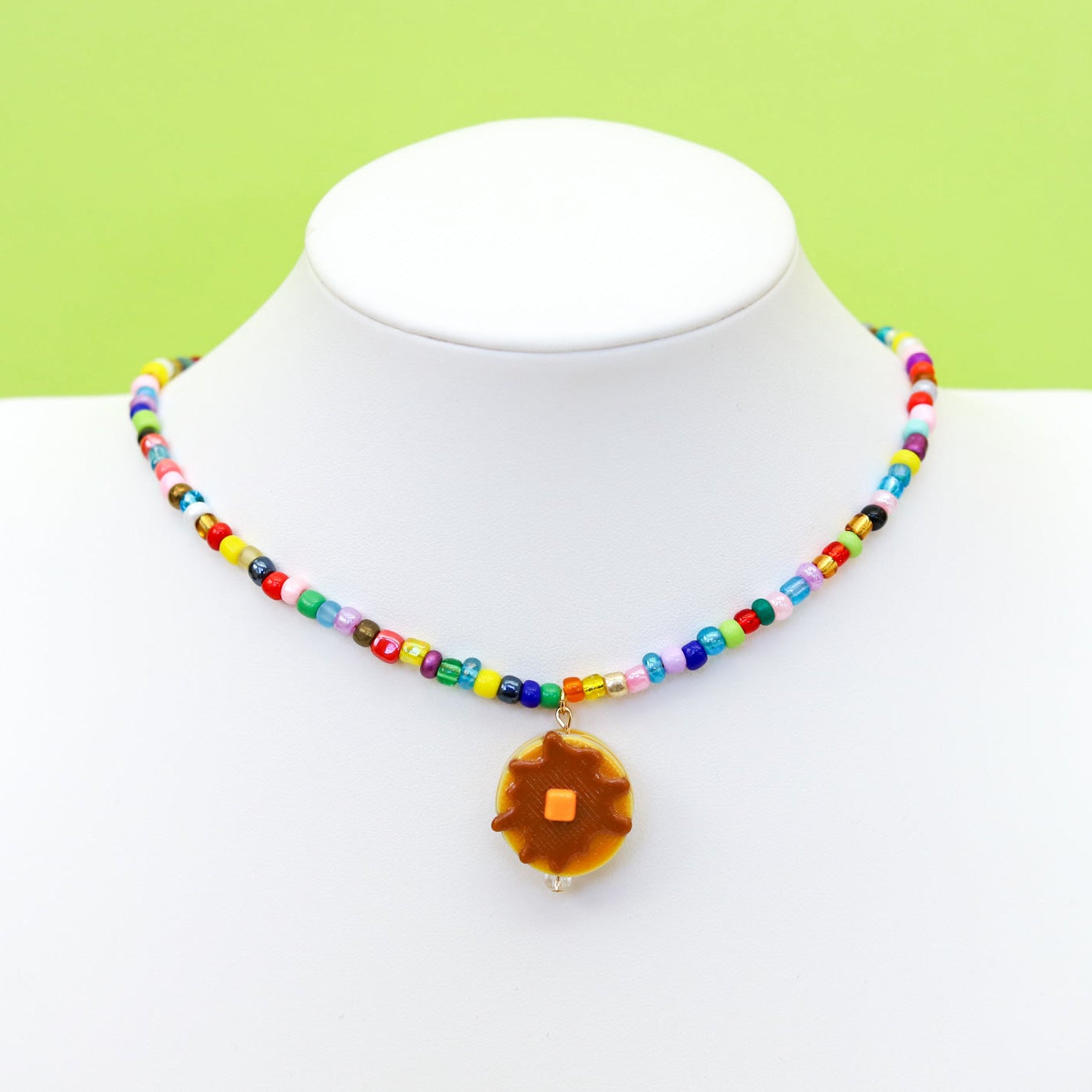 Pancake Beaded Necklace