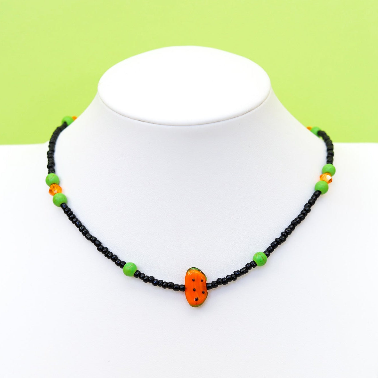 Papaya Beaded Necklace