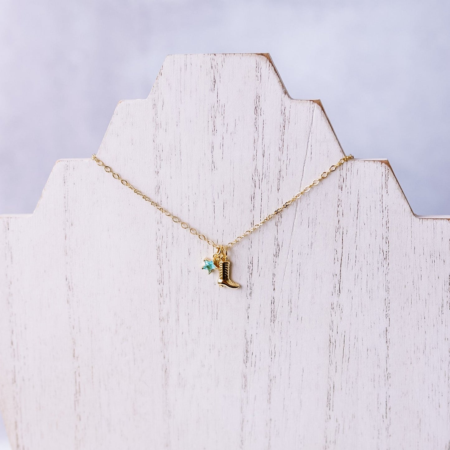 Cowboy Boot Charm Necklace