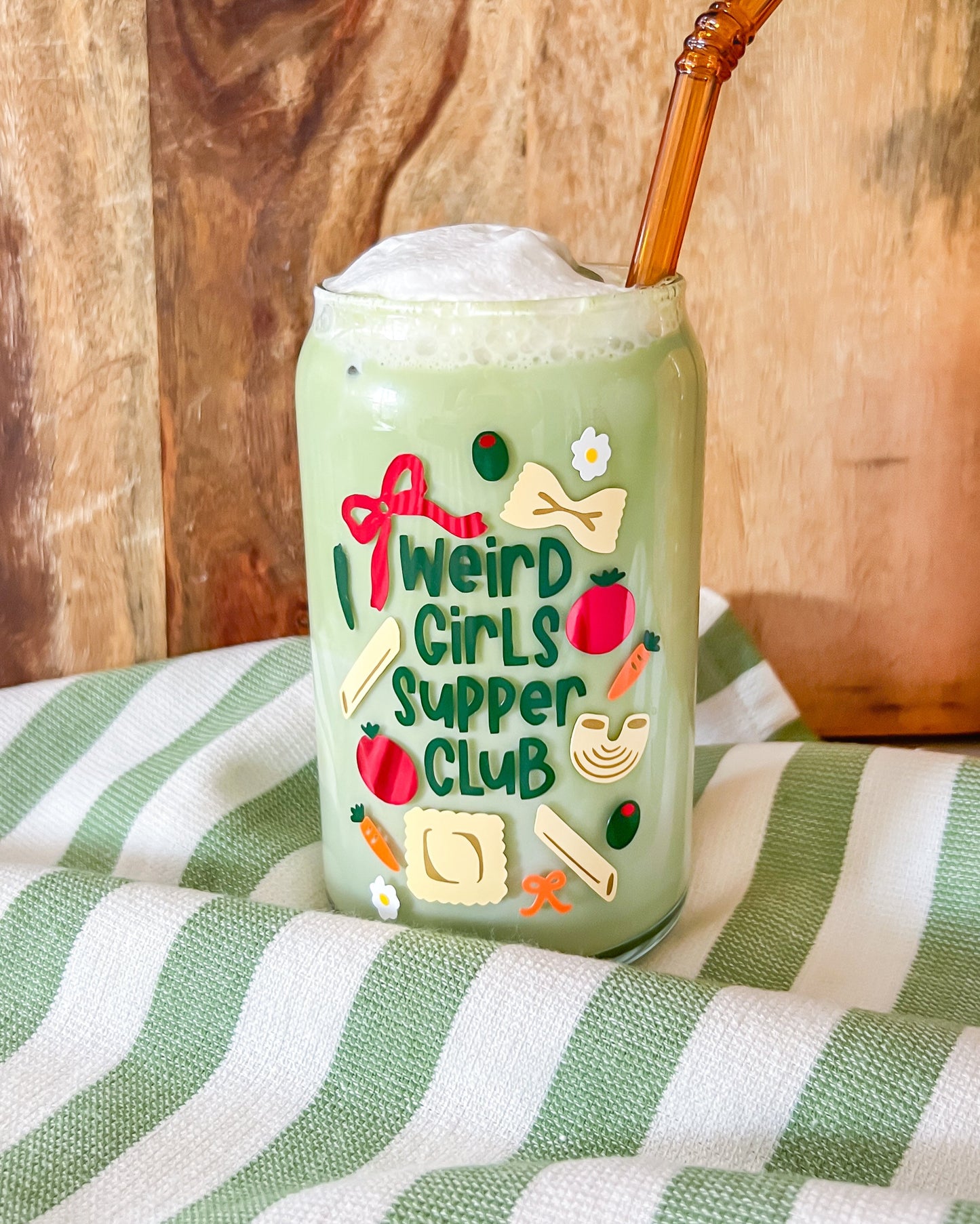 Weird Girls Supper Club Glass