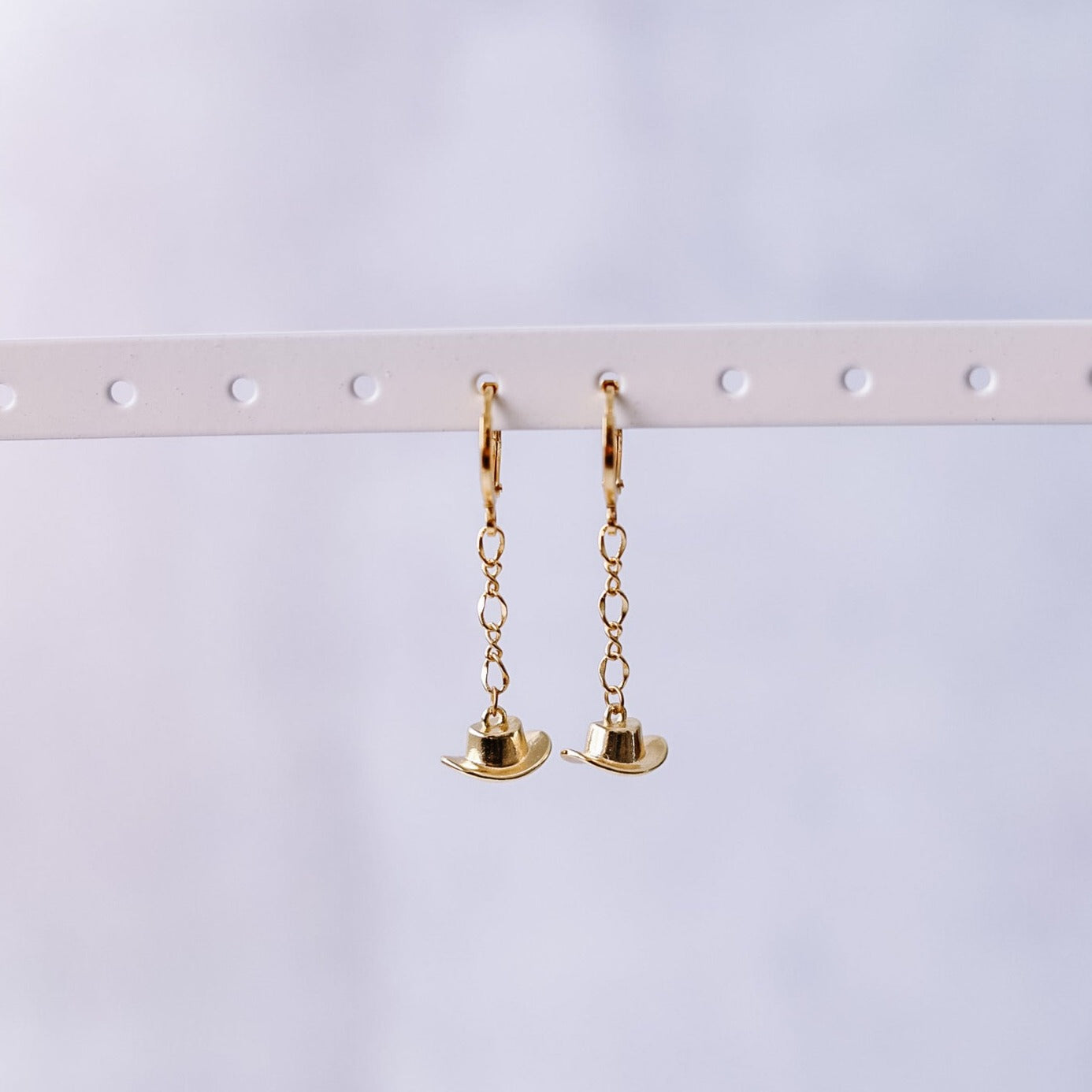 Cowboy Hat Chain Earrings