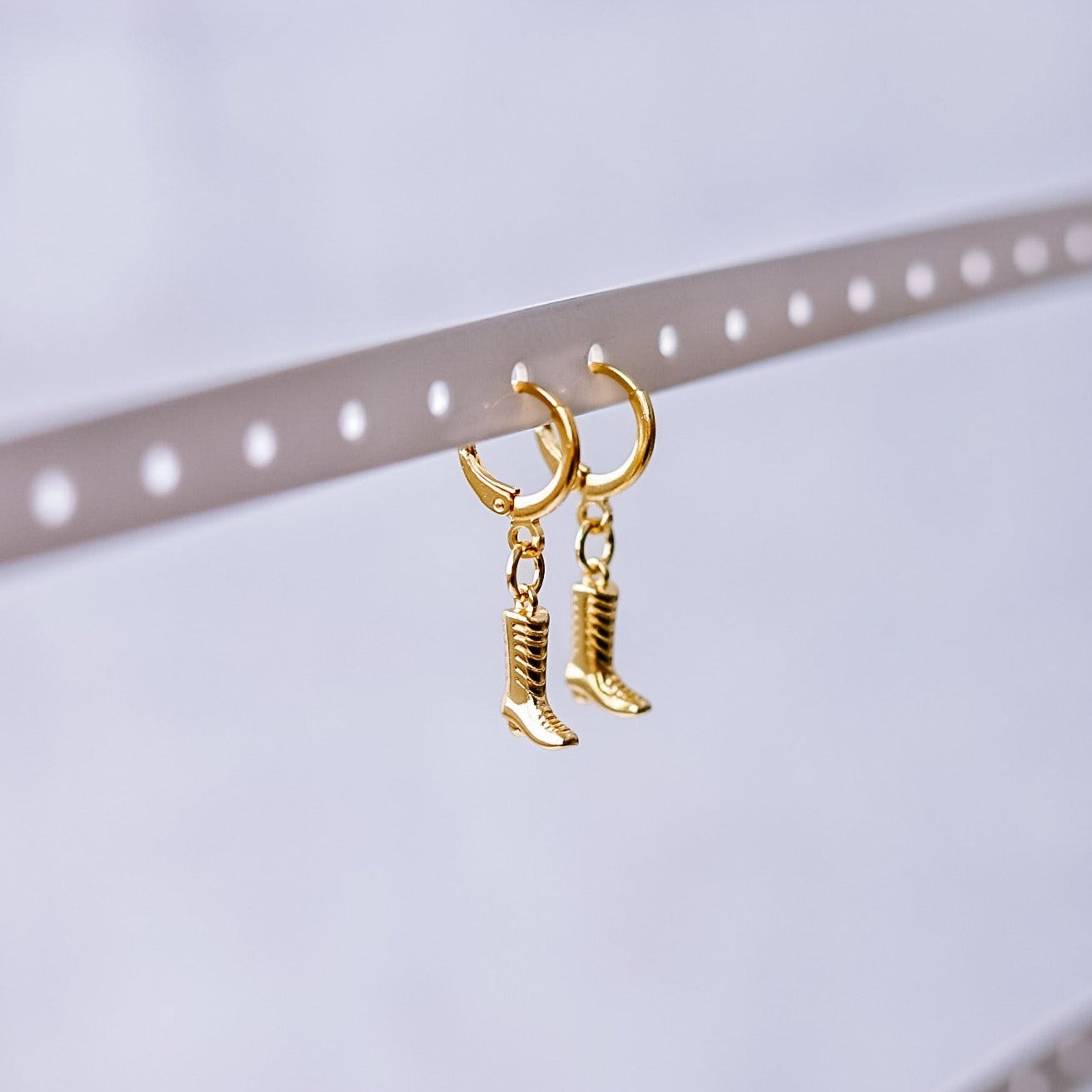 Cowboy Boot Huggie Hoops