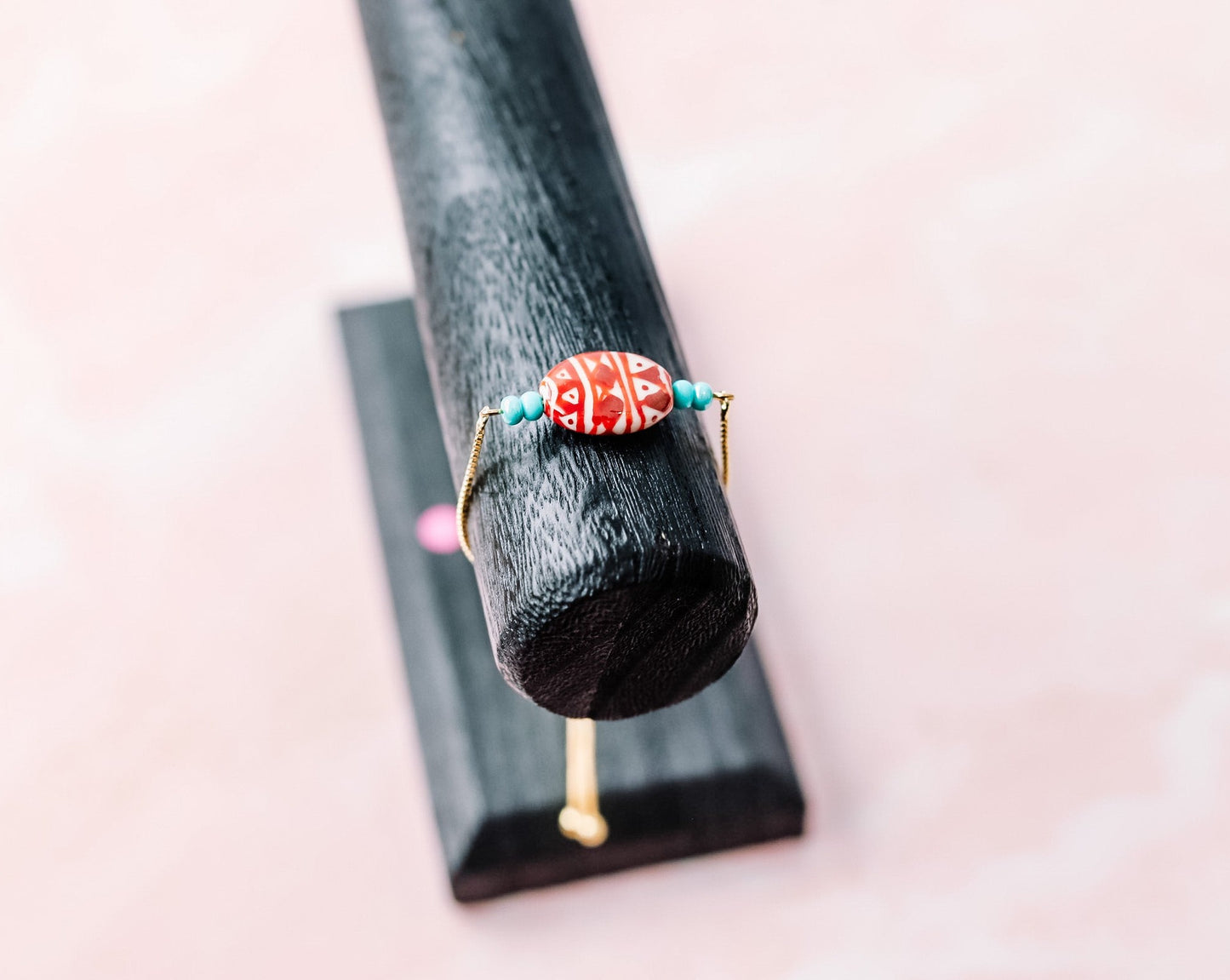 Boho Rust Beaded Bracelet