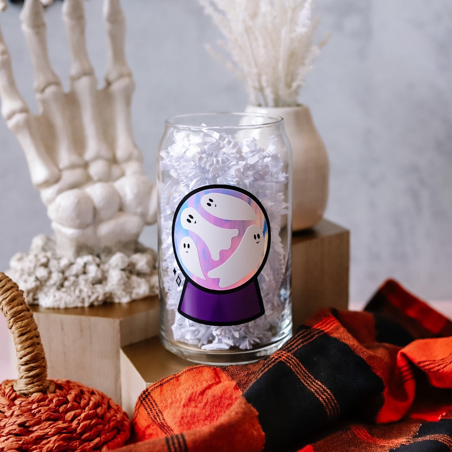 Holographic Crystal Ball Ghosts Glass