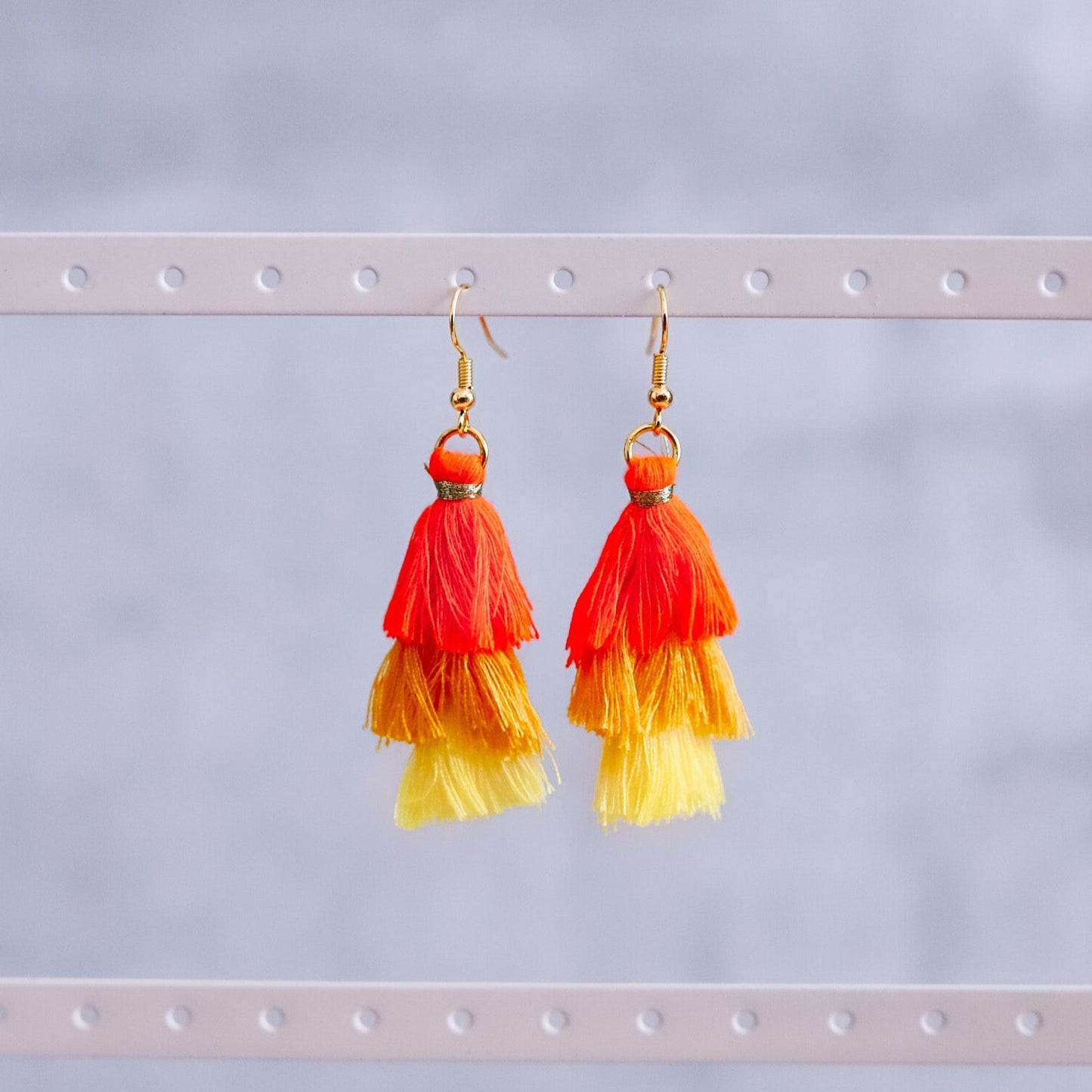 Orange & Yellow Tassel Earrings