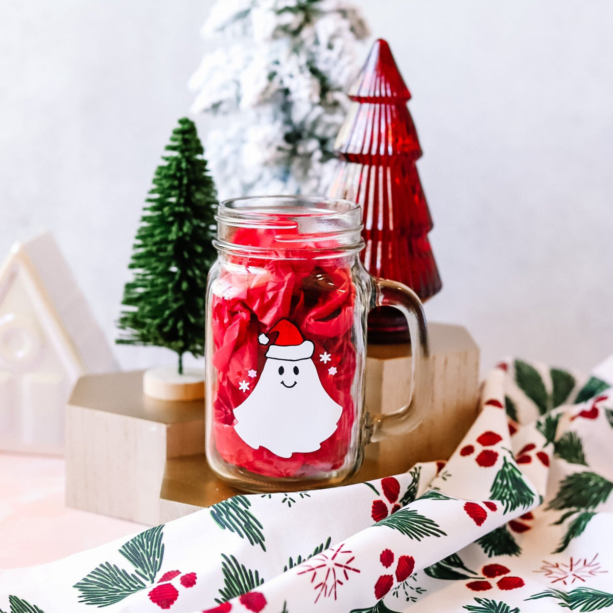 Santa Ghost Glass
