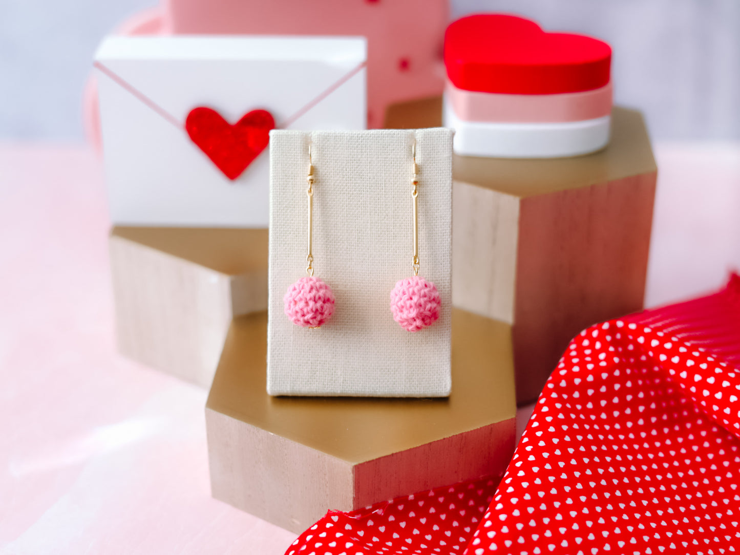 Macrame Pom Earrings