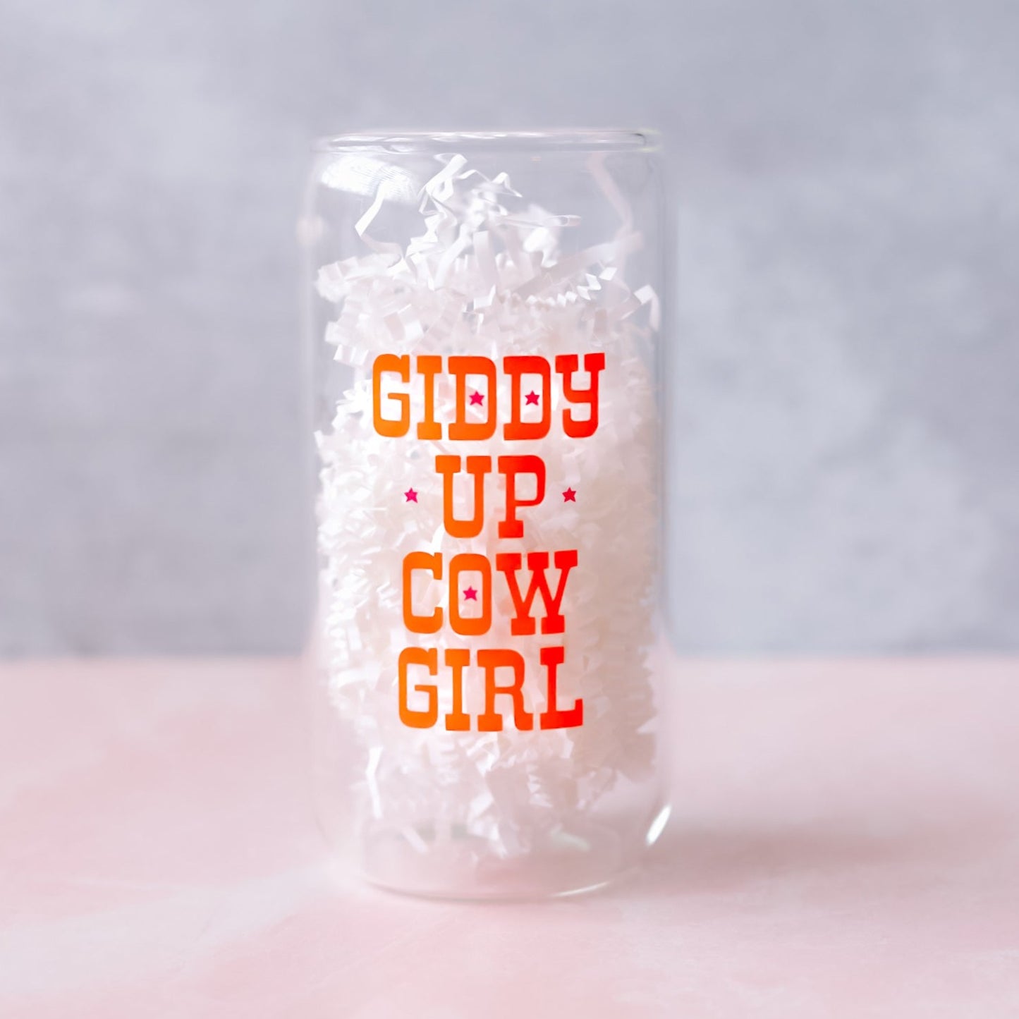 Giddy Up Cowgirl Glass