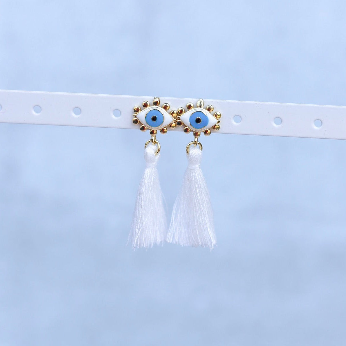 Evil Eye Tassel Earrings