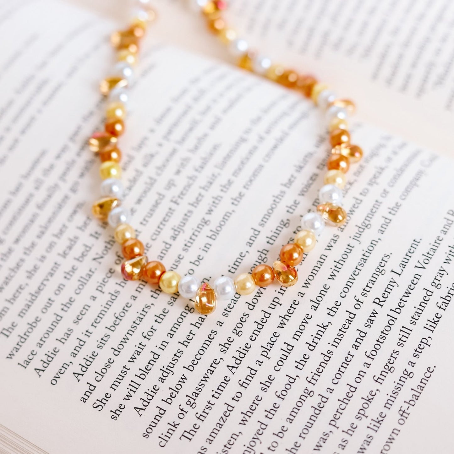 Candy Corn Heirloom Necklace