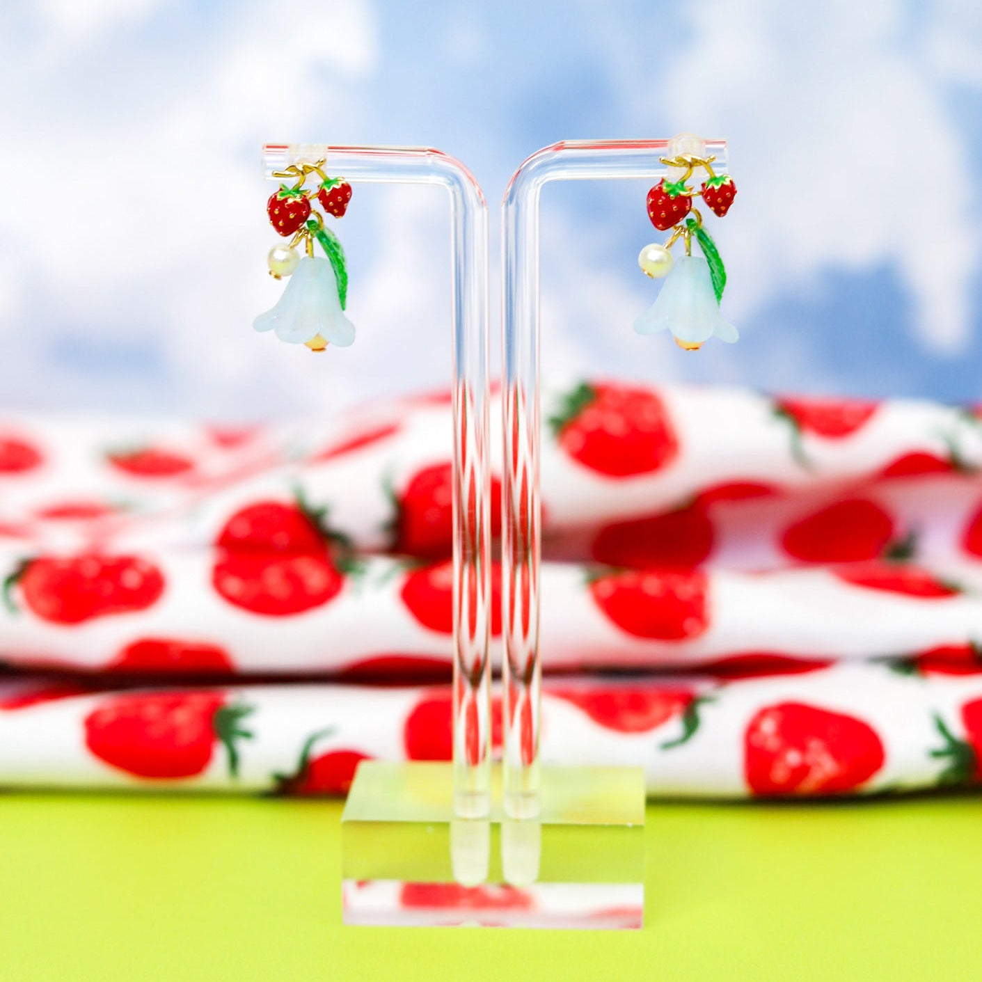 Strawberry Bloom Earrings