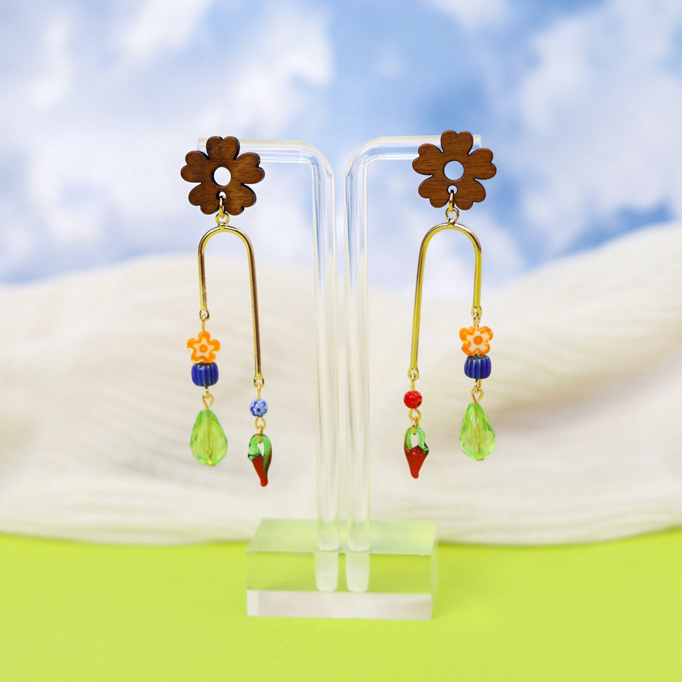 Rainbow Riot Peppers Earrings