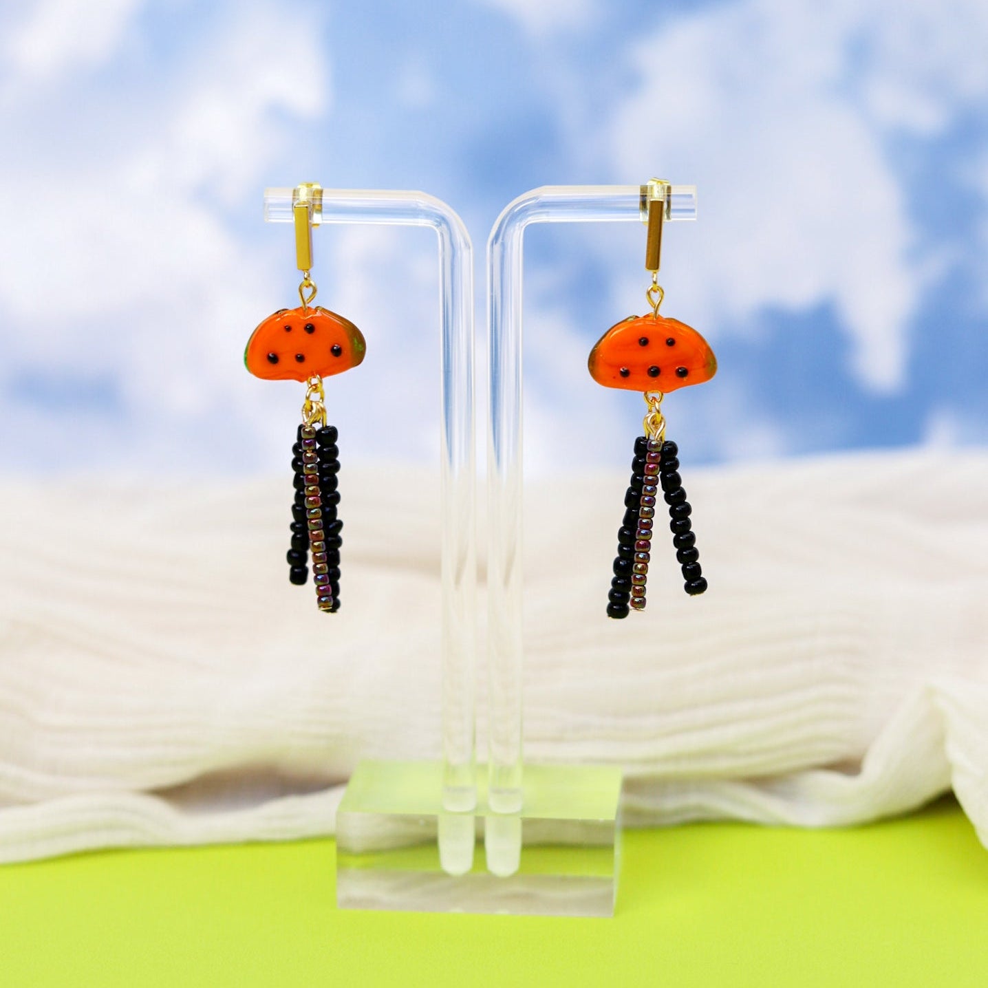 Midnight Papaya Earrings