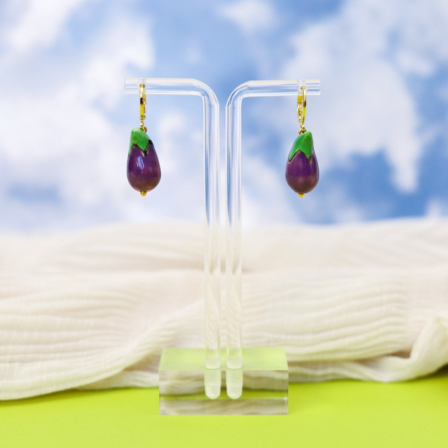 Porcelain Eggplant Huggies