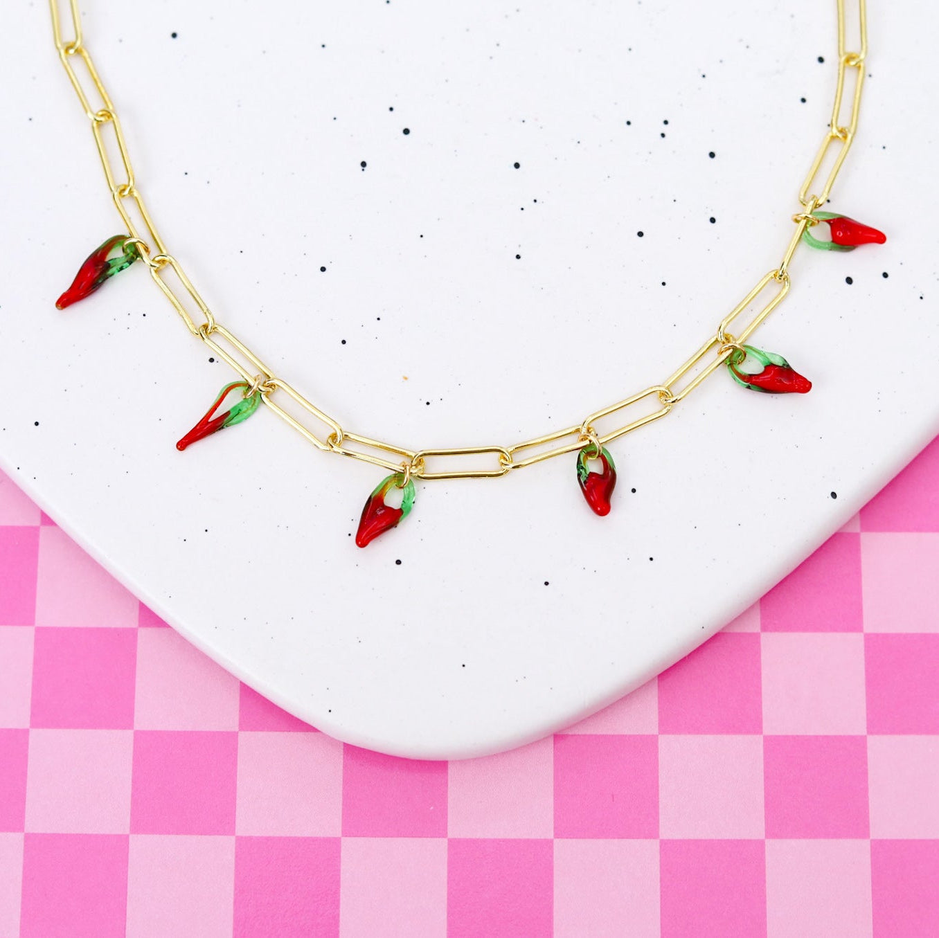 Hot Chili Peppers Charm Necklace