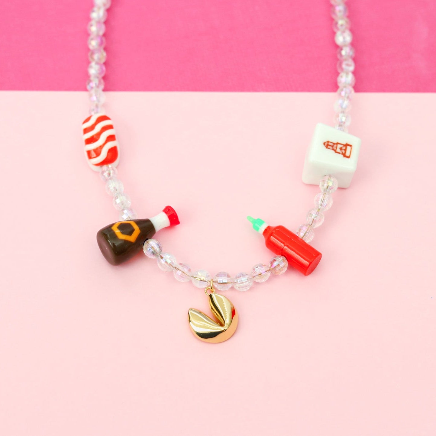 Asian Food Beaded Necklace