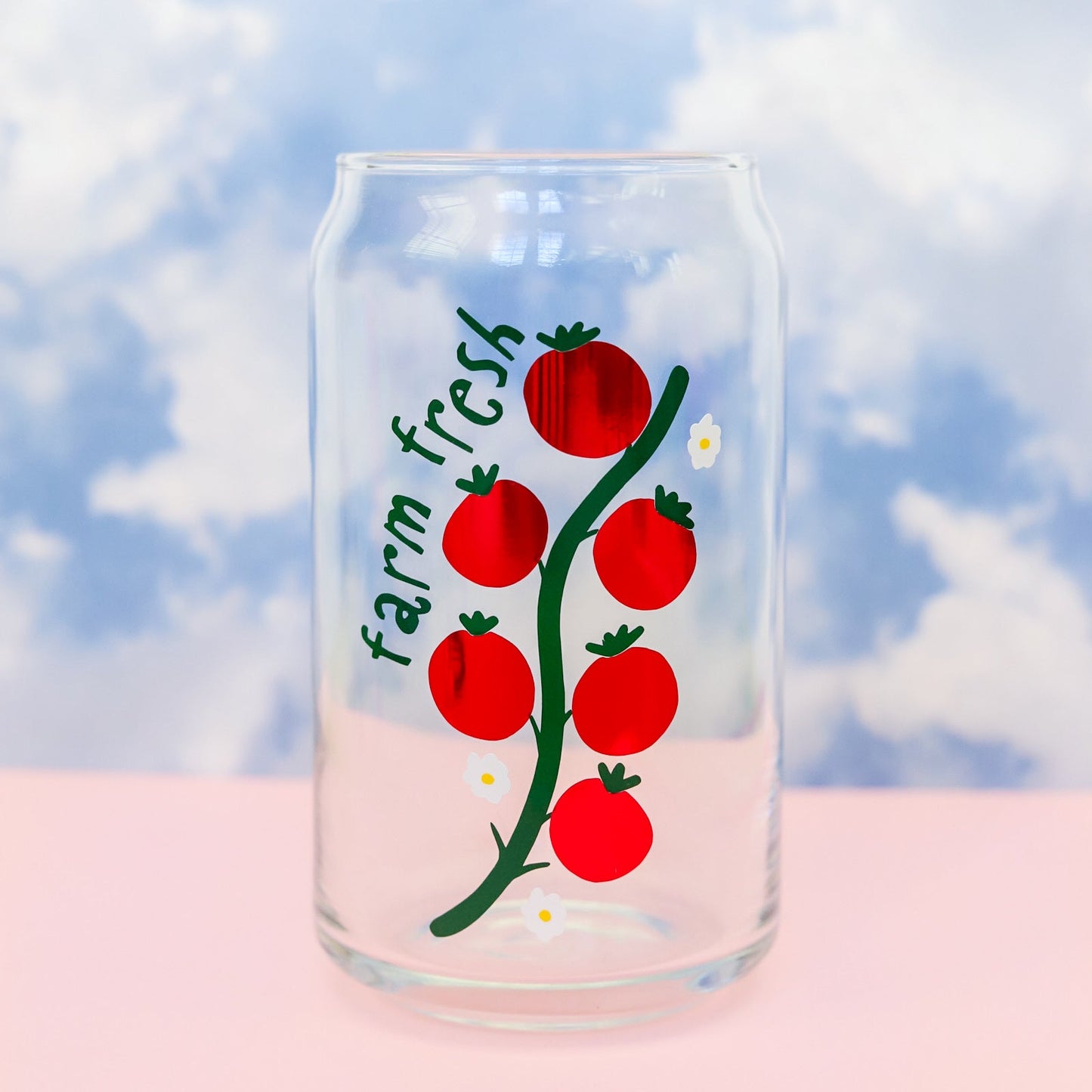 Farm Fresh Tomatoes Glass