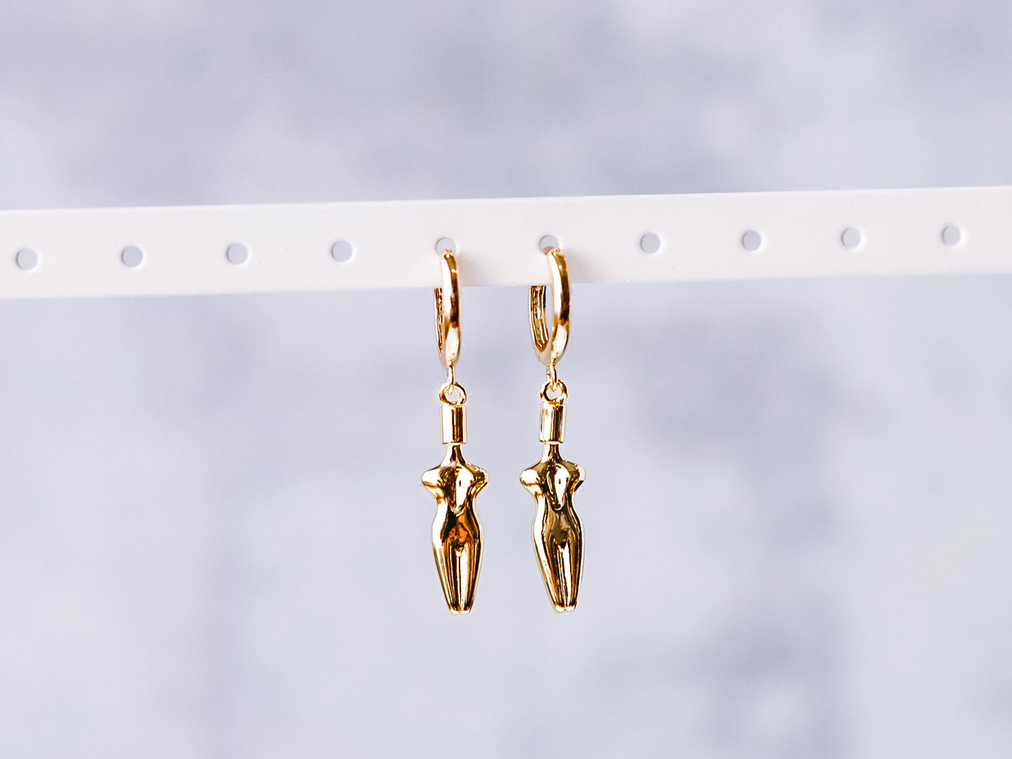 Female Body Huggie Hoop Earrings