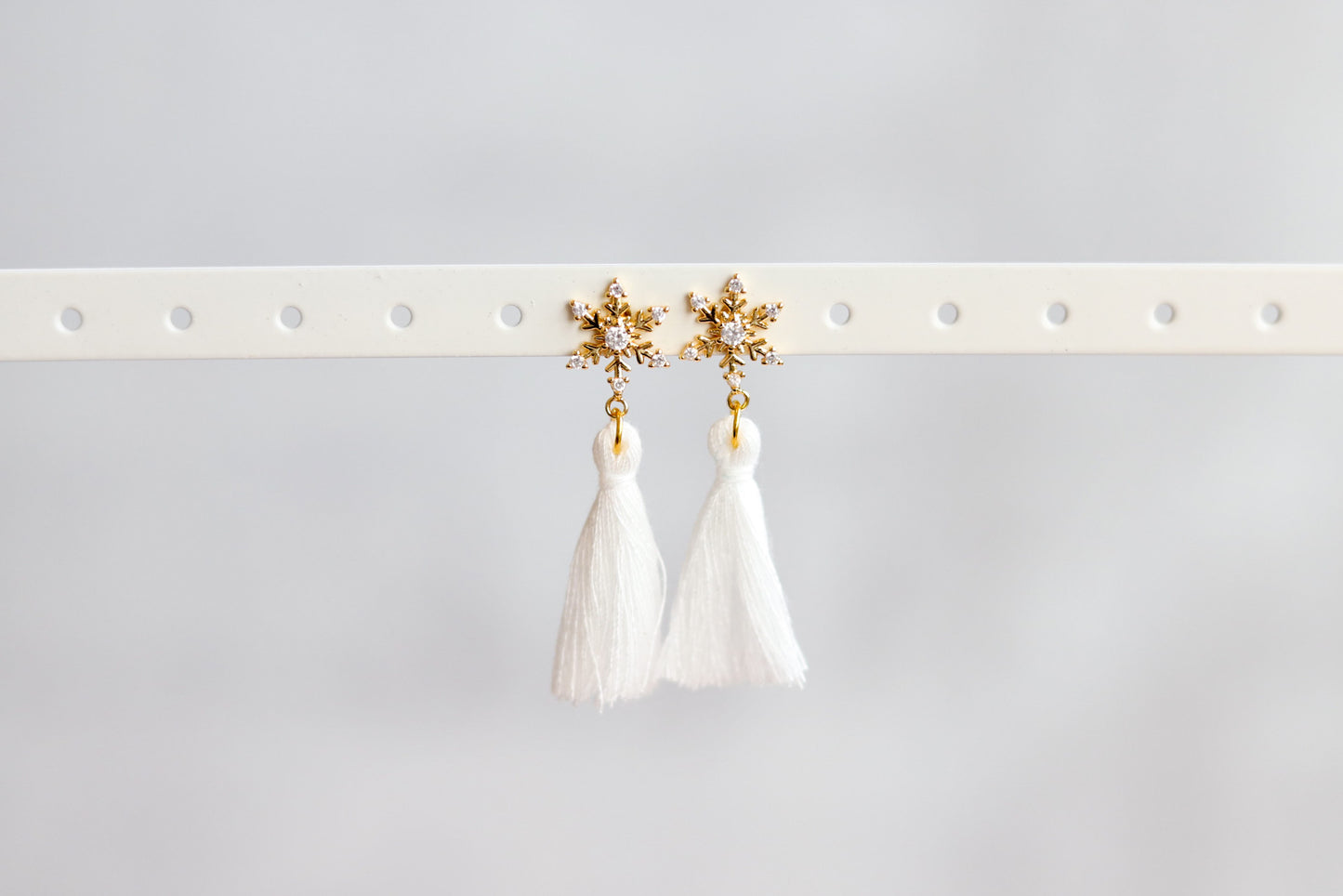 Snowflake Tassel Earrings