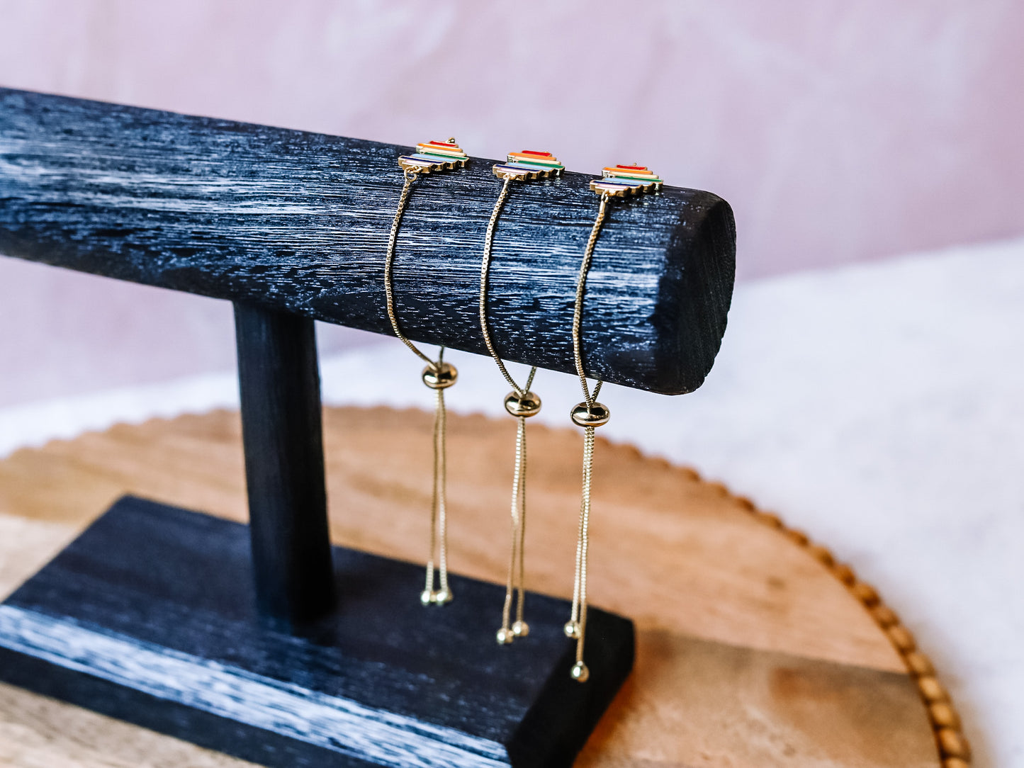 Rainbow Heart Bracelet