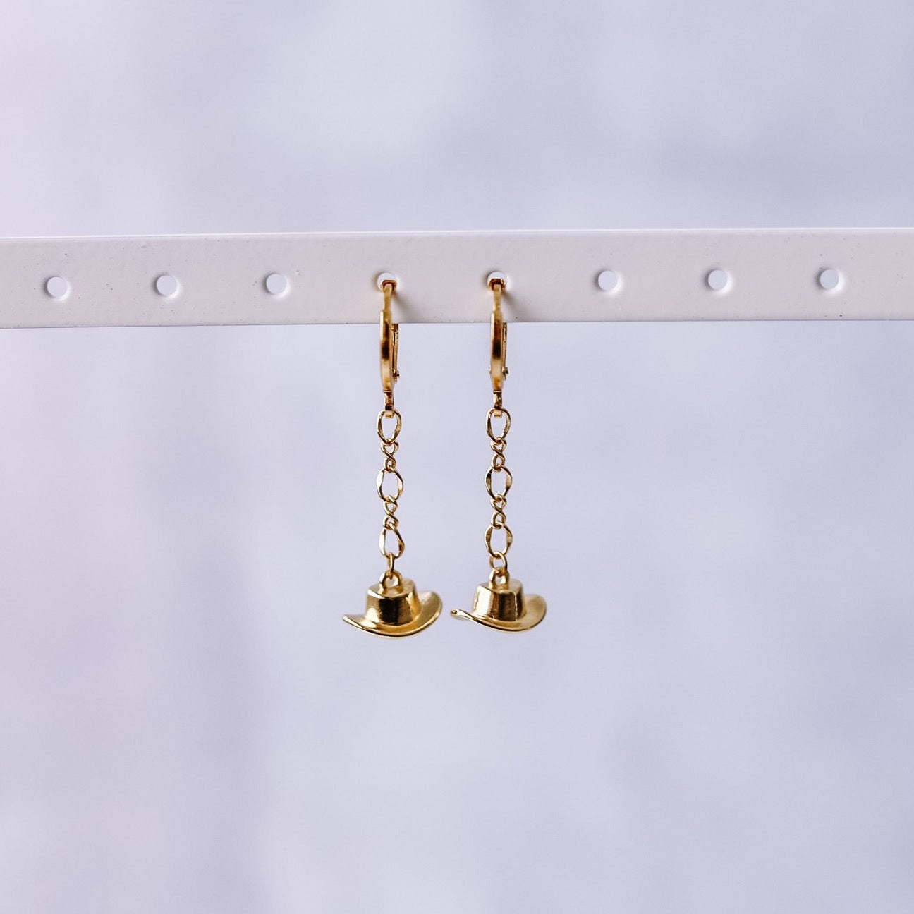 Cowboy Hat Chain Earrings
