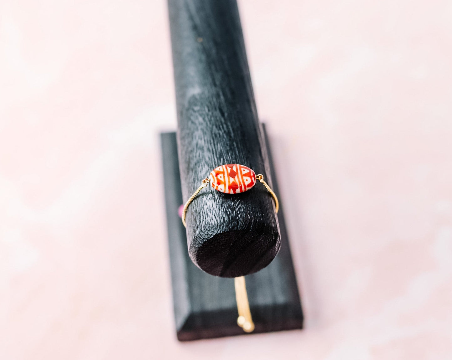 Boho Rust Beaded Bracelet