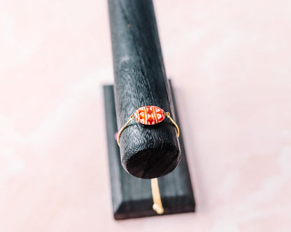 Boho Rust Beaded Bracelet