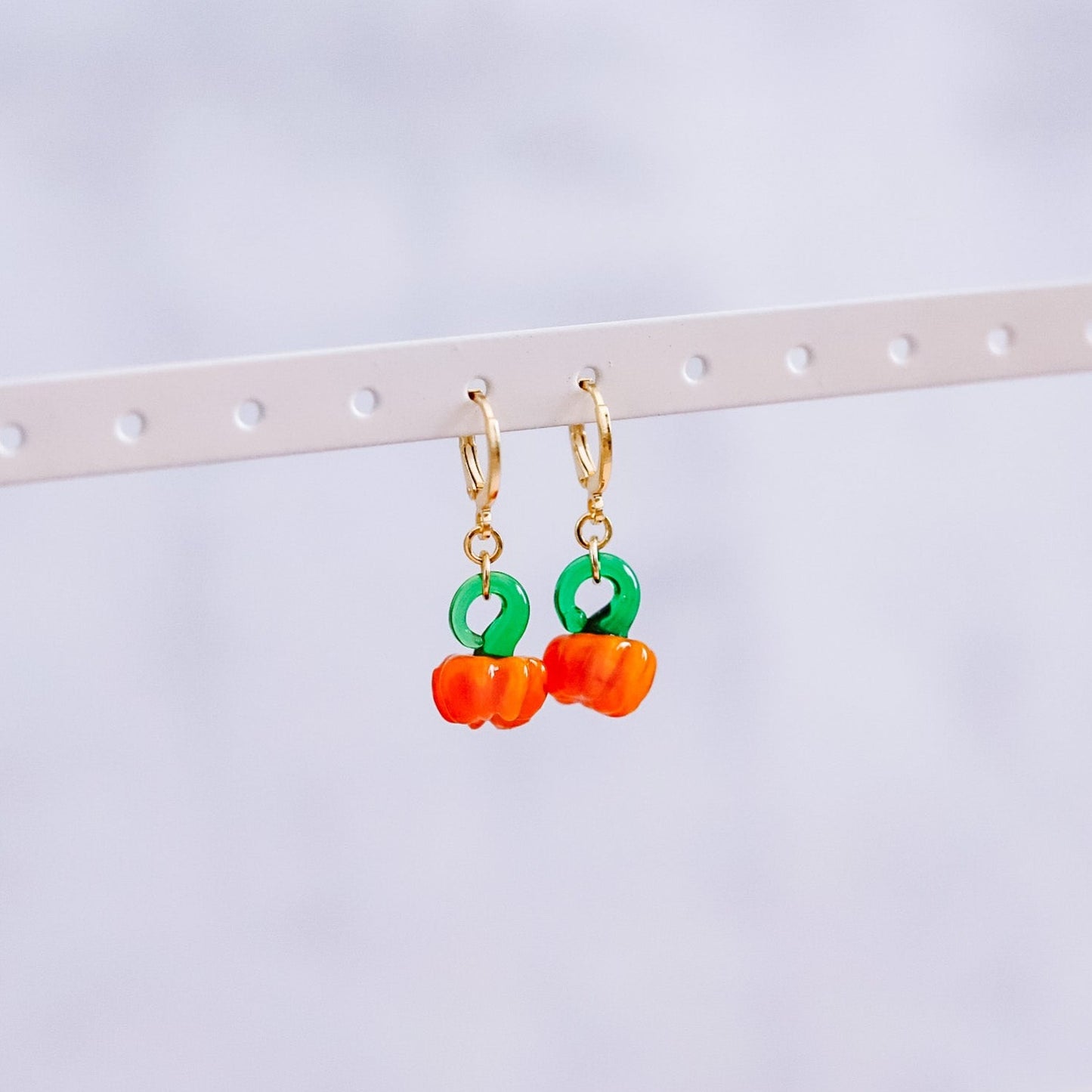 Glass Pumpkin Huggies