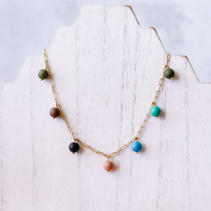 Nature's Palette Paperclip Necklace