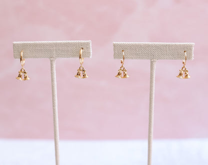 Christmas Bell Huggie Hoop Earrings