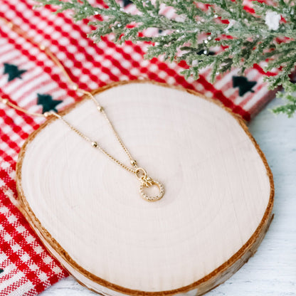 Wreath Charm Necklace