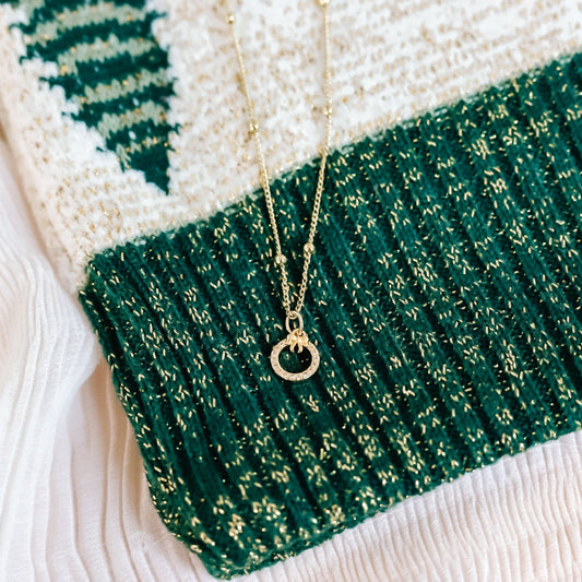 Wreath Charm Necklace