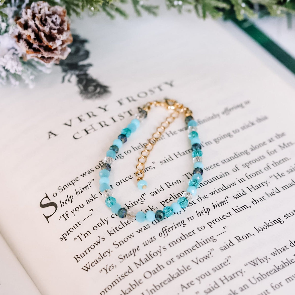 Blue Christmas Bracelet