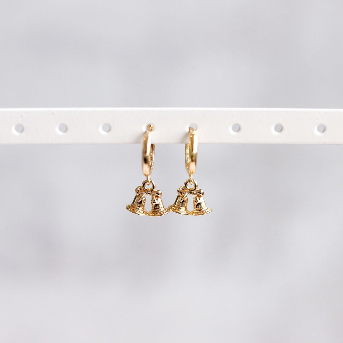 Christmas Bell Huggie Hoop Earrings