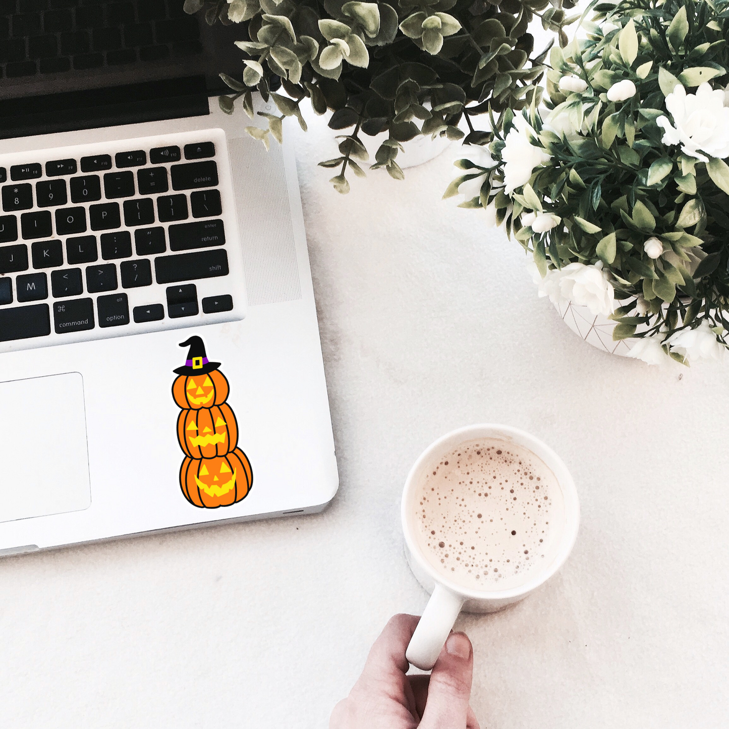 Stacked Jack-O-Lanterns Sticker