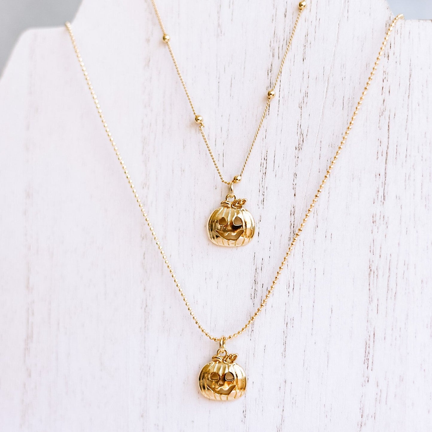 Jack-O-Lantern Charm Necklace