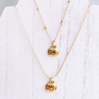 Jack-O-Lantern Charm Necklace