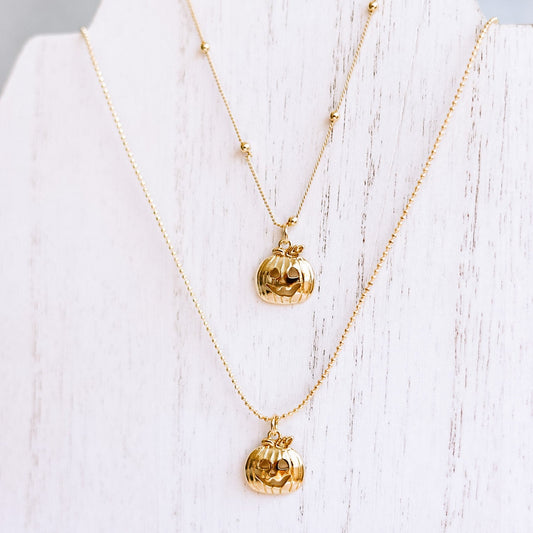 Jack-O-Lantern Charm Necklace