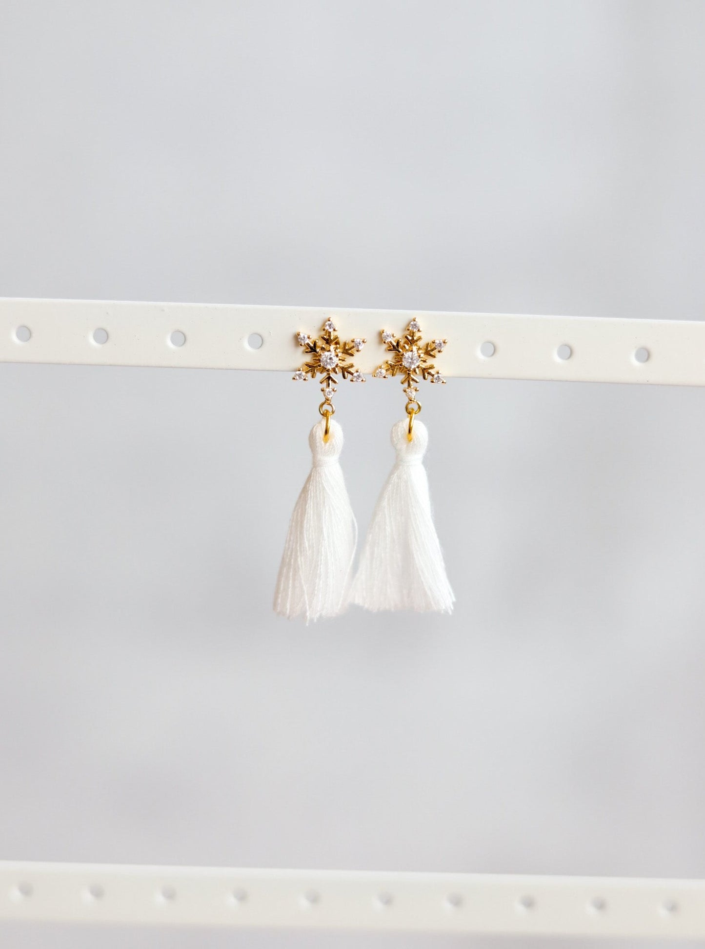 Snowflake Tassel Earrings