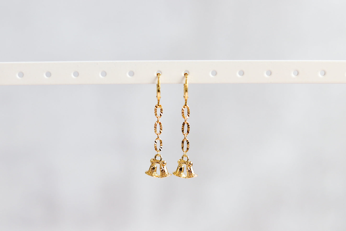 Bells & Chain Huggie Hoop Earrings