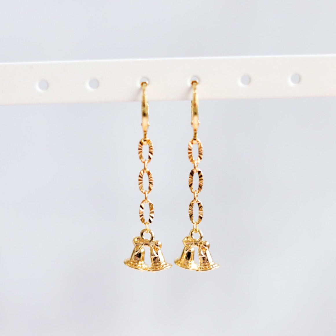Bells & Chain Huggie Hoop Earrings