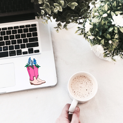 Bluebonnet Cowboy Boot Sticker